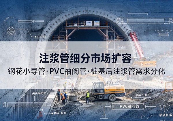 魏都注浆管细分市场扩容，隧道钢花小导管、PVC 袖阀管、桩基后注浆管需求分化